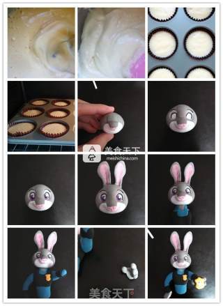 #aca烤明星大赛#crazy Animal City Fondant Cup Cake recipe