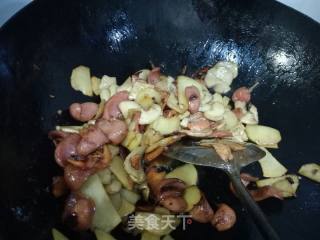 Pleurotus Eryngii with Sausage Potatoes recipe