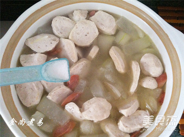 Winter Melon Soup with Meatballs and Intestines recipe