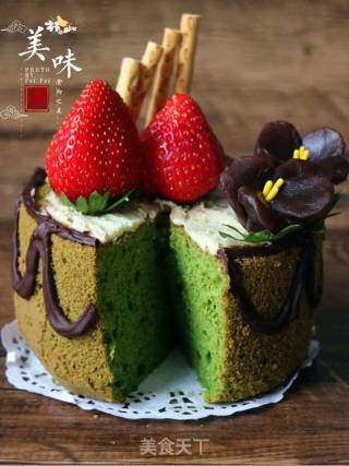 #4th Baking Contest and is Love Eat Festival #4 Inch Matcha Naked Cake recipe