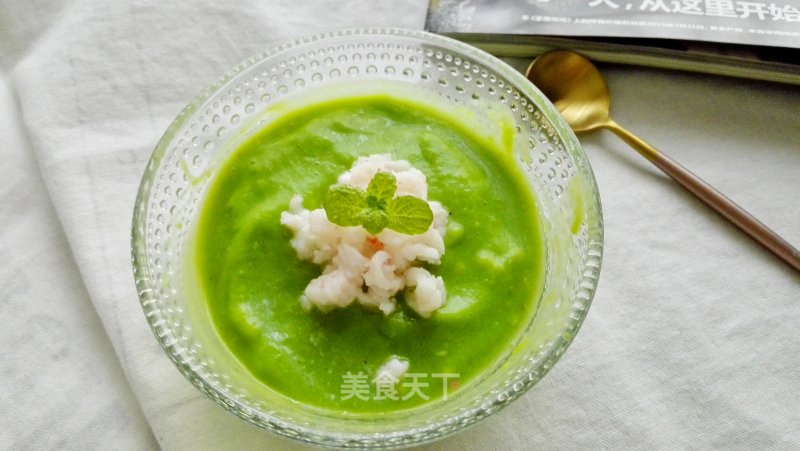 Krill Meat and Pea Puree