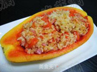 Papaya and Bacon Rice recipe