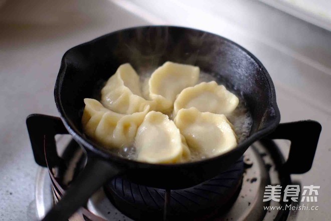 Fried Dumplings and Eggs recipe