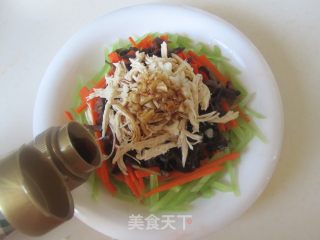 Mixed Vegetables Mixed with Shredded Chicken recipe