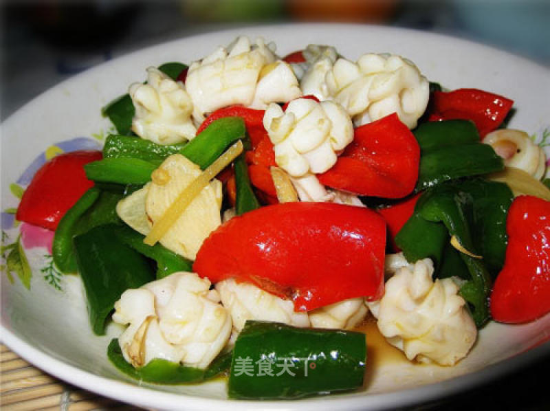 Fried Squid with Double Pepper recipe