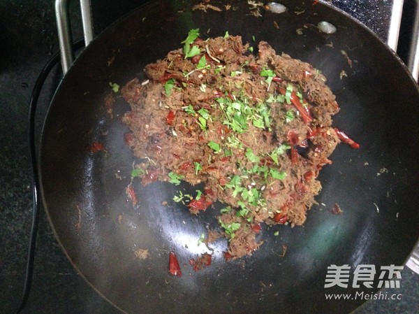 Stir-fried Pork Floss with Black Bean Sauce recipe