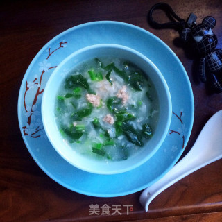 Spinach Congee with Fresh Meat recipe