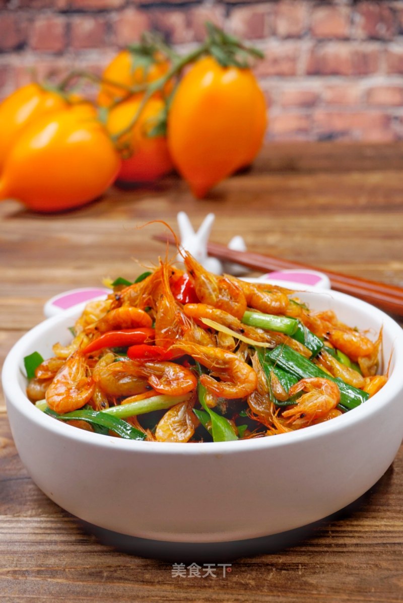 [tianjin] Stir-fried River Prawns with Leek recipe