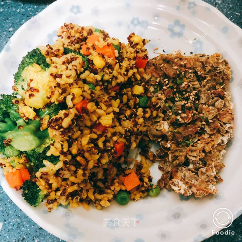 Slimming Version of Grilled Fish Fillet Curry Fried Rice recipe