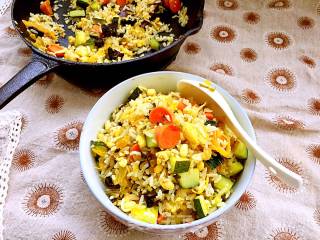 Fried Rice with Pickled Vegetables, Ham and Egg recipe