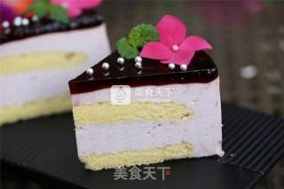 #aca烤明星大赛#blueberry Mousse Cake recipe