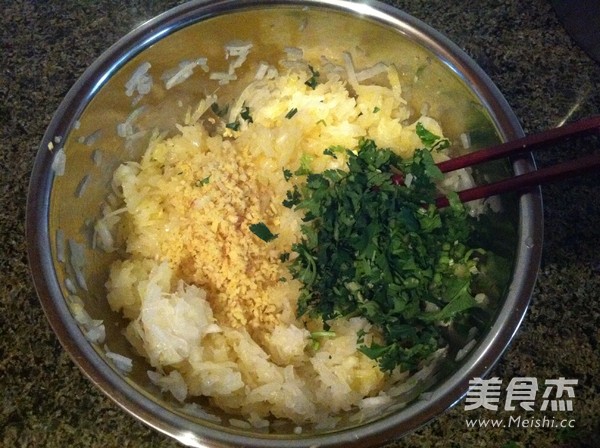 Fried White Carrot Meatballs recipe