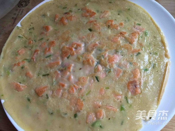 Salmon Egg Pancakes recipe