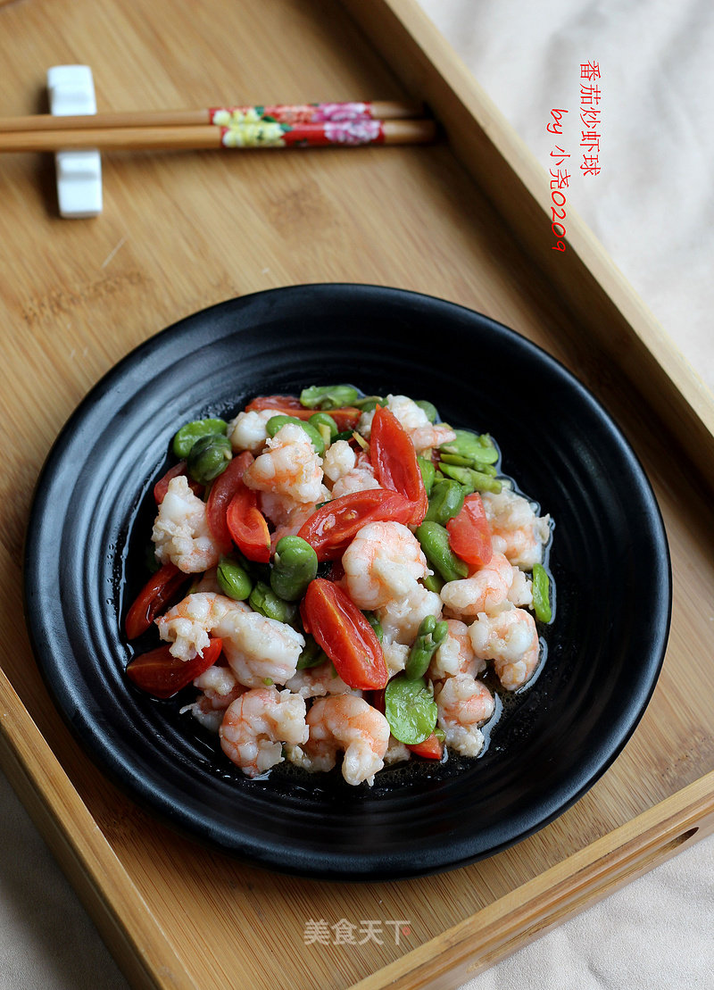 Stir-fried Shrimp Balls with Tomato recipe