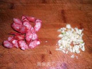 Crisp and Green --- Fried Sausage with Snow Peas recipe