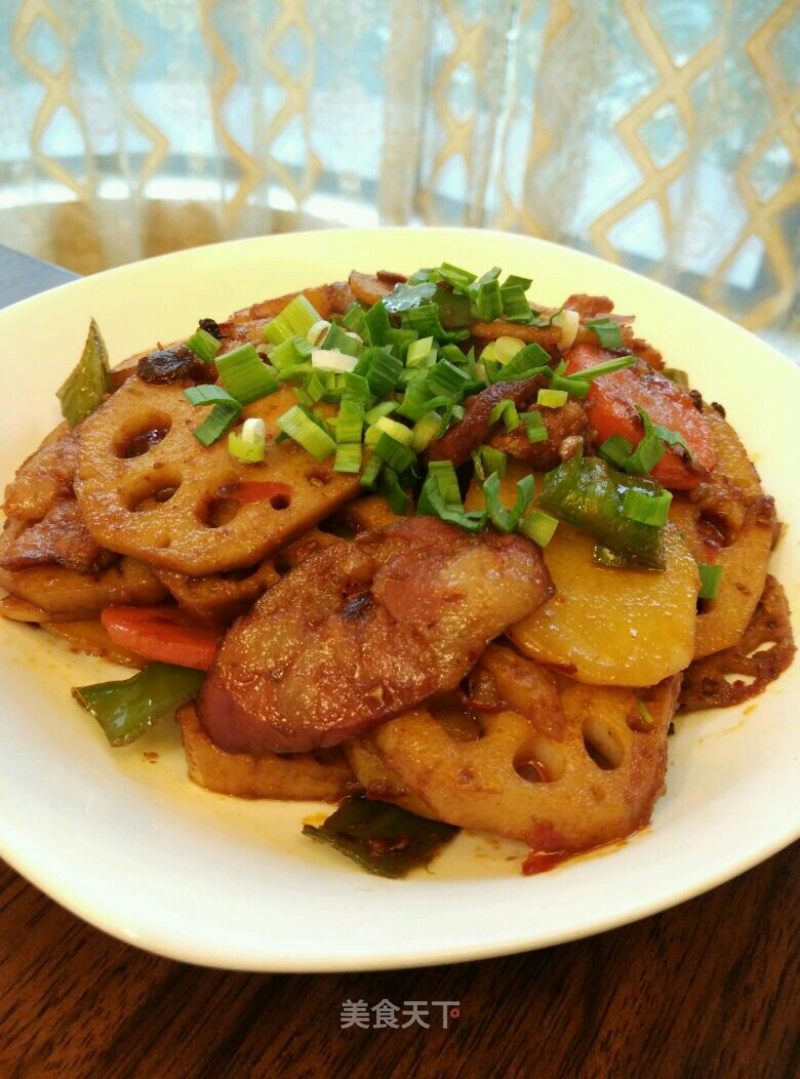 Spicy Lotus Root Slices and Potato Chips recipe