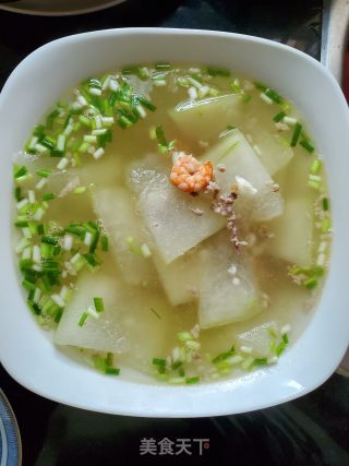 Shrimp and Winter Melon Soup with Minced Meat recipe