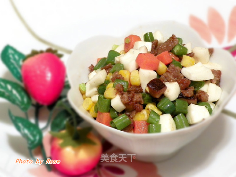 Colorful Egg White Minced Meat recipe