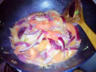 Stewed Cabbage with Onion and Tomato recipe