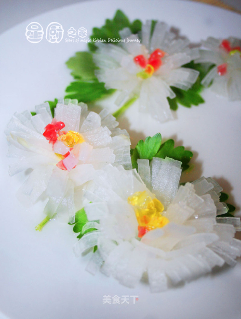 【simple and Beautiful, Healthy and Beautiful】crystal White Jade Chrysanthemum recipe
