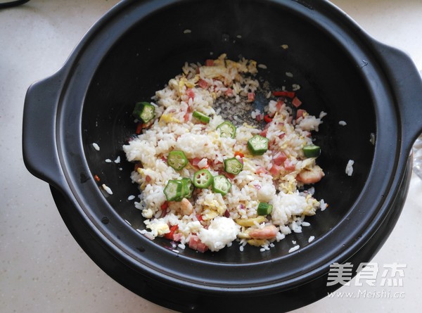 Fried Rice with Eagle Claw Shrimp and Gumbo recipe