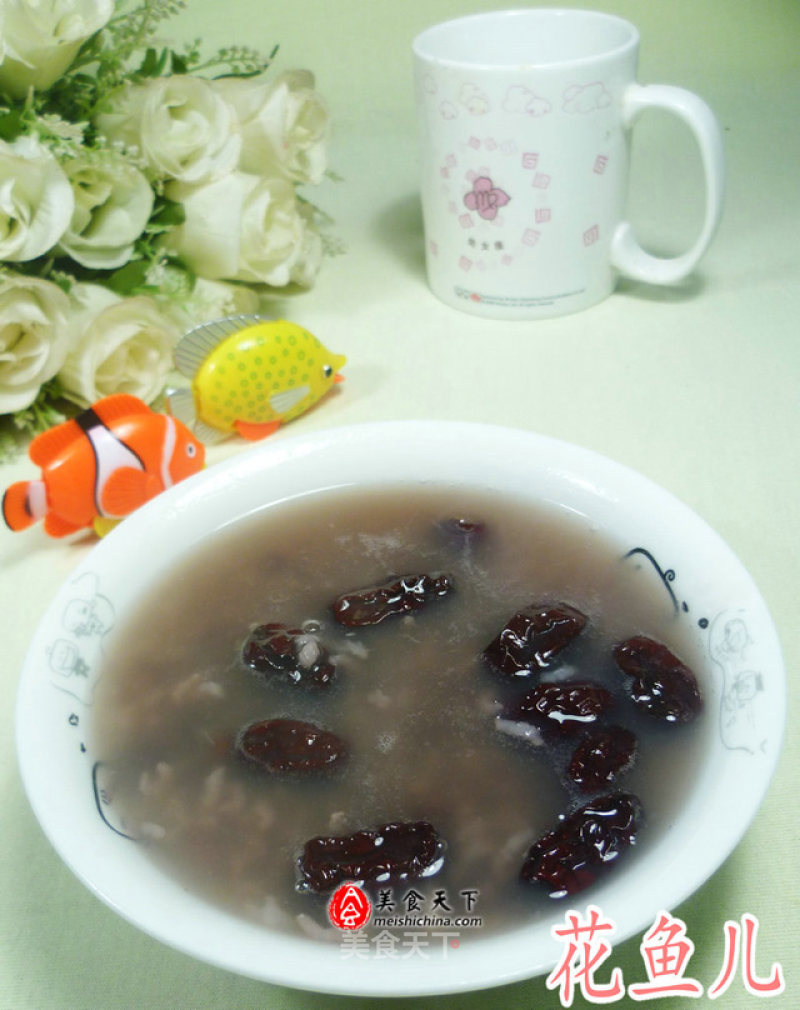 Rice Porridge with Red Dates and Red Beans recipe