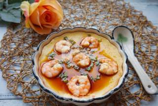 Steamed Tender Eggs with Shrimp recipe