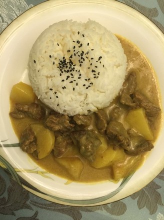 Curry Potato Beef Rice recipe
