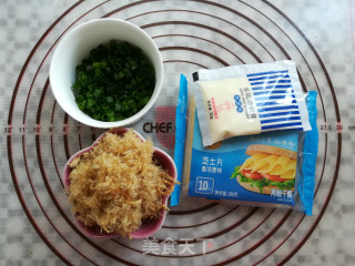 Pork Floss Cheese Toast recipe