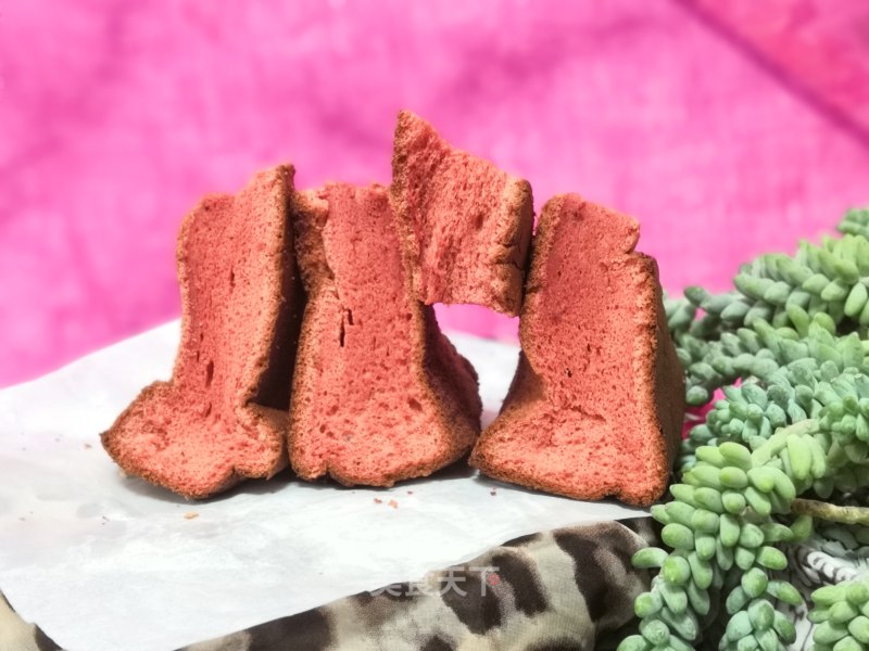 Red Yeast Chiffon Cake Block recipe