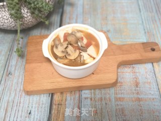 White Mushroom Tofu Soup recipe