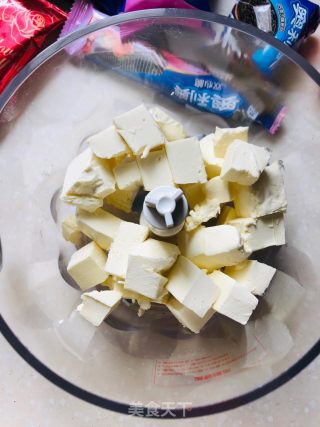 Light Fat Durian Cheese Oreo Cake recipe