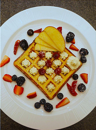 Assorted Waffles with Chantilly Cream