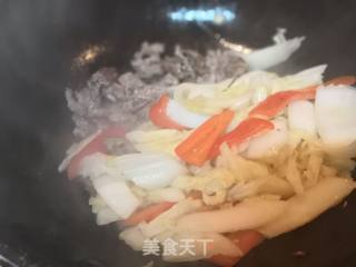 Stir-fried Chinese Cabbage with Beef recipe