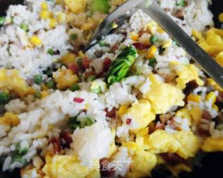 Fried Rice with Three Diced Eggs recipe