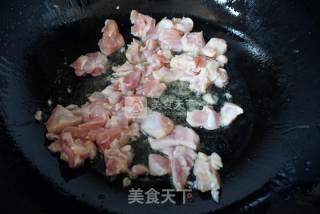 Three-color Diced Chicken with Raspberries recipe