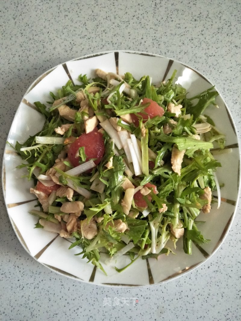 Bitter Chrysanthemum Tomato Chicken Salad recipe