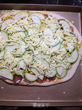 Sweet Sausage and Melon Pizza recipe