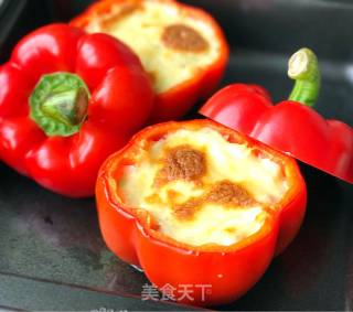 #aca Fourth Session Baking Contest# Making Erotic Huai Cai Pepper Cheese Baked Rice recipe