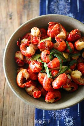 Stir-fried Shrimp Balls with Scallion and Salt recipe