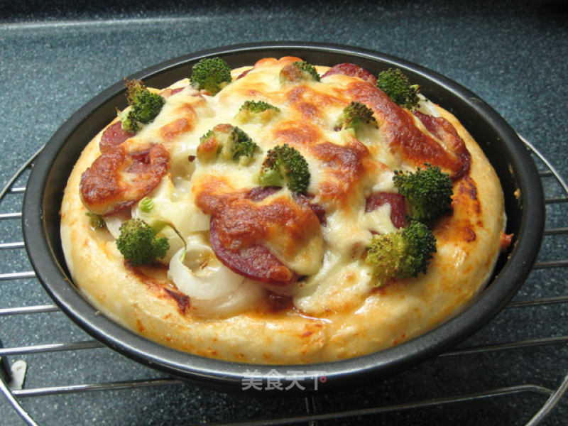 Salami Pizza-a Quick Breakfast recipe