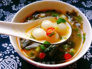 Spicy Wakame Rice Cake Soup recipe