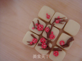 【china】creative Chinese White-crust Pastry: Red Plum and Primula recipe