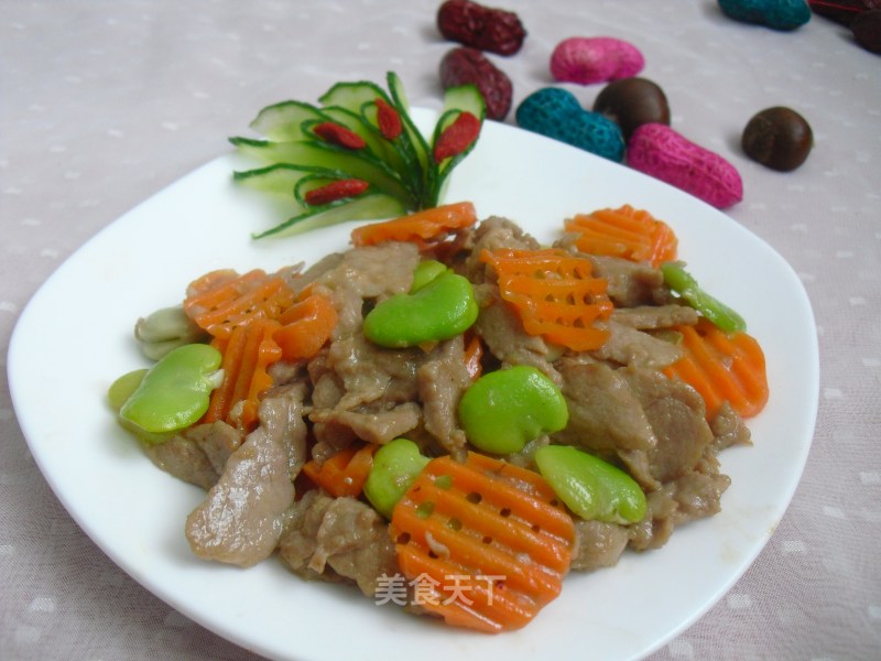 Stir-fried Pork with Fresh Broad Beans