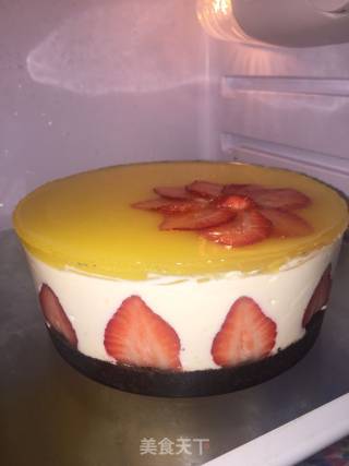 Strawberry Cheese Jelly Cake (no Bake) recipe