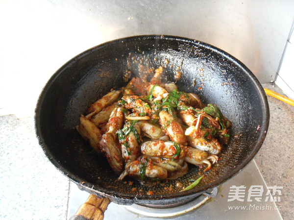 Fried Razor Clams with Green Onion recipe