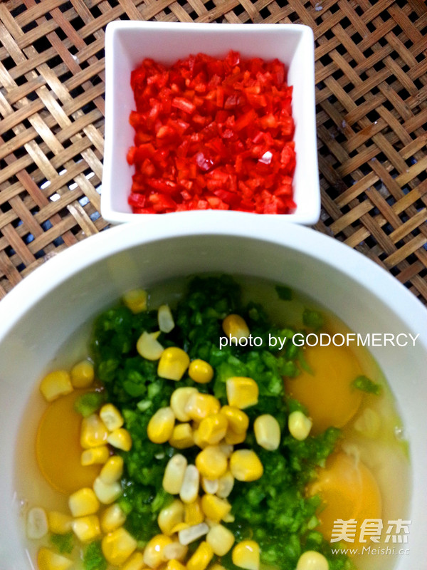 Egg Stew with Pea and Corn recipe