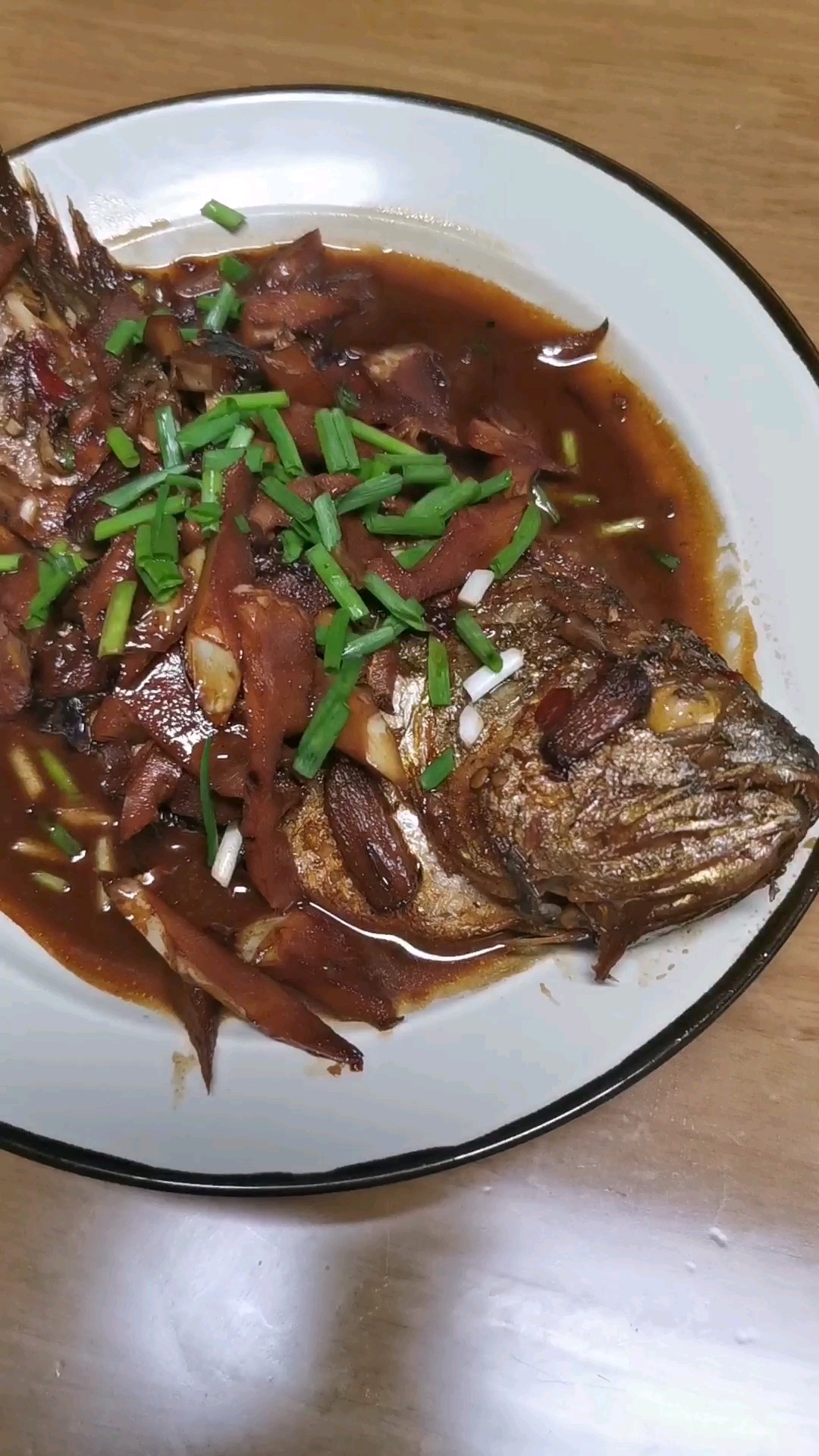 Stewed Yellow Croaker with Spring Bamboo Shoots recipe