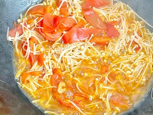 Low-fat, Low-calorie, Reduced-fat Meal‼ ️home-style Fast Hand Dishes‼ ️tomato Enoki Mushroom‼ ️ Delicious But Not Fat recipe