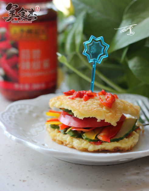 Instant Noodle Burger recipe